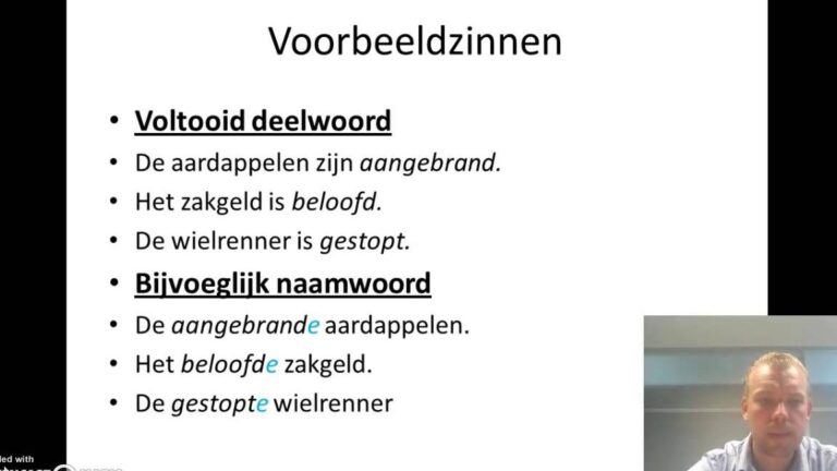 Voltooid Bijvoeglijk gebruikt voltooid deelwoord voorbeelden en uitleg